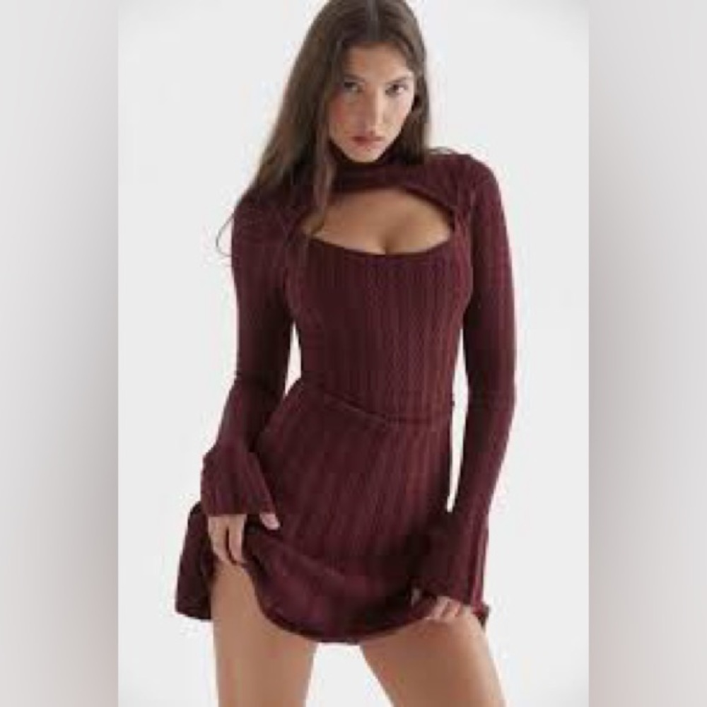 House of CB extra small dress in burgundy/maroon knit like new